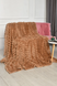 "Shar Pei" throw blanket, caramel latte, velour, euro size